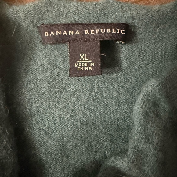 Banana Republic Teal Wool Angora Blend Sweater Tagged XL Fits S/M - Picture 3 of 4
